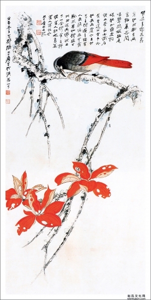 中式花鸟装饰画-ID:5855847