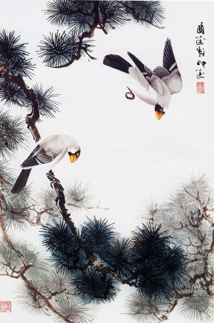 中式花鸟装饰画-ID:5855887