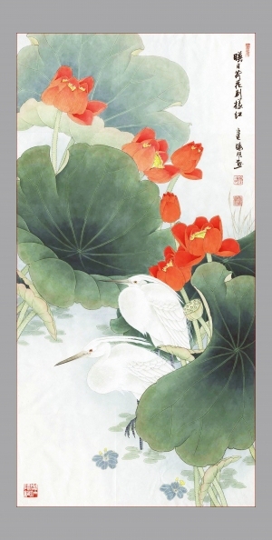 中式花鸟装饰画-ID:5855944