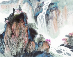 中式国画山水画-ID:556539067