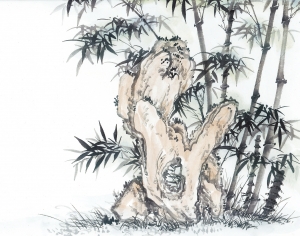 中式国画山水画-ID:440186981