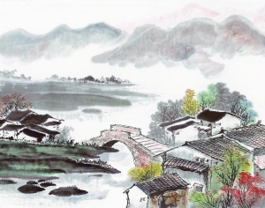 中式国画山水画-ID:120289317