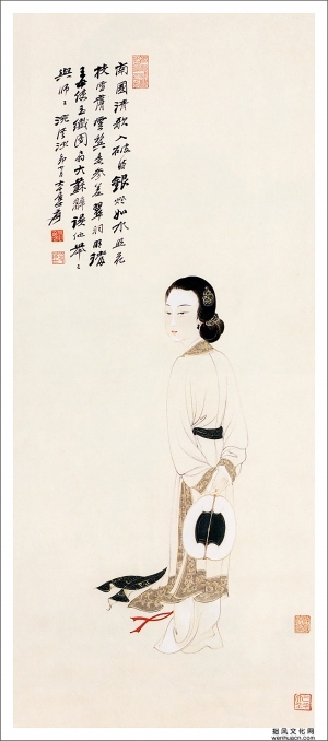 中式人物装饰画-ID:5856335