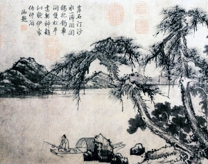 中式国画山水画-ID:5856503