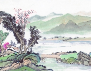 中式国画山水画-ID:5856525