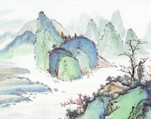 中式国画山水画-ID:266247998