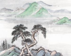 中式国画山水画-ID:776396043