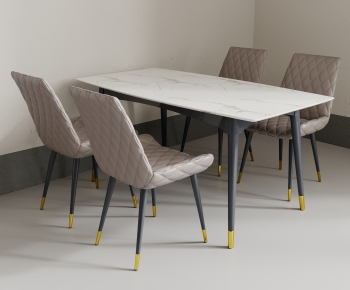 Modern Dining Table And Chairs-ID:757714031