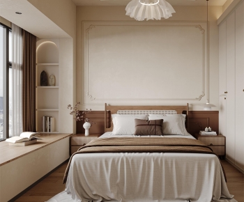 French Style Wabi-sabi Style Bedroom-ID:246829991