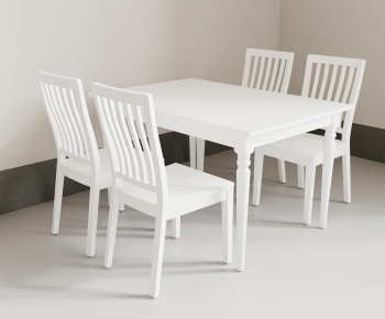 Simple European Style Dining Table And Chairs-ID:493277072