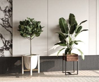 Modern Ground Green Plant Potted Plants-ID:127365115