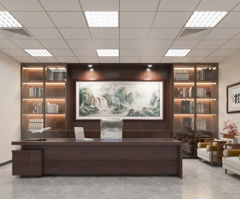 New Chinese Style Manager's Office-ID:874059277