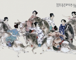 中式人物装饰画-ID:5863360