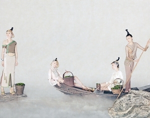 中式人物装饰画-ID:5863869
