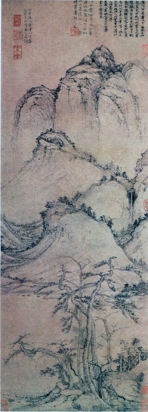 新中式山水风景装饰画-ID:5864407