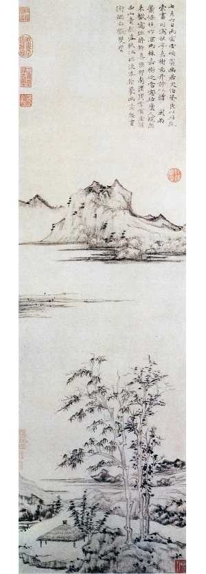 新中式山水风景装饰画-ID:5864415
