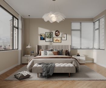 Modern French Style Bedroom-ID:620914948