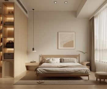 Japanese Style Wabi-sabi Style Bedroom-ID:809333098