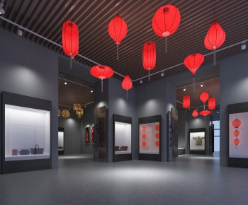 New Chinese Style Exhibition Hall-ID:542042979