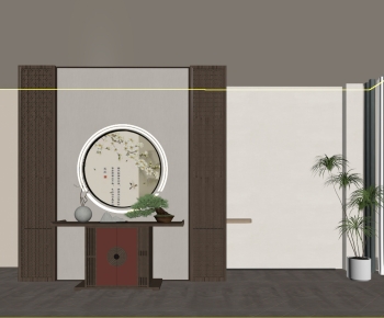 New Chinese Style Hallway-ID:750989918