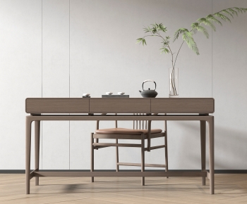 New Chinese Style Computer Desk And Chair-ID:300316103