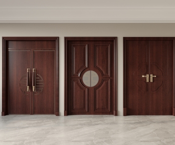 New Chinese Style Double Door-ID:466654064