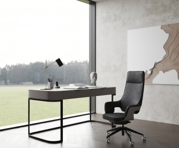 Modern Computer Desk And Chair-ID:526315936