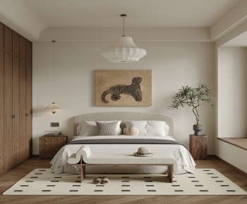 Wabi-sabi Style Bedroom-ID:924489599