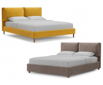 Modern Nordic Style Double Bed-ID:906470062