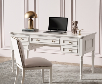American Style Computer Desk And Chair-ID:123855119