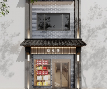 New Chinese Style Facade Element-ID:250899089