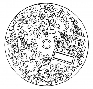 中式古典花纹凹凸黑白-ID:5867023