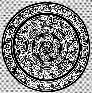 中式古典花纹凹凸黑白-ID:5867024