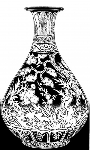 中式古典花纹凹凸黑白-ID:5867037