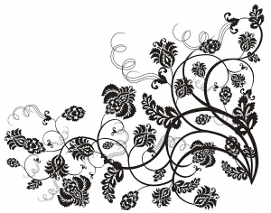 中式古典花纹凹凸黑白-ID:5867120