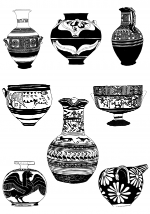 Chinese Style Classical StyleBump Black And White