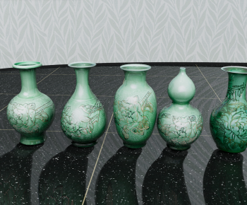 新中式瓷器花瓶摆件-ID:173479087