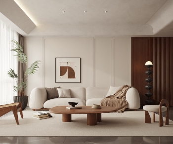 Wabi-sabi Style A Living Room-ID:395914083