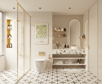 现代法式卫生间浴室-ID:179917106