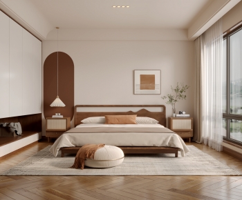 Wabi-sabi Style Bedroom-ID:599472055