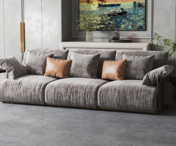 Modern Simple European Style Three-seat Sofa-ID:262612108