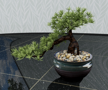 Modern Potted Green Plant-ID:321460014