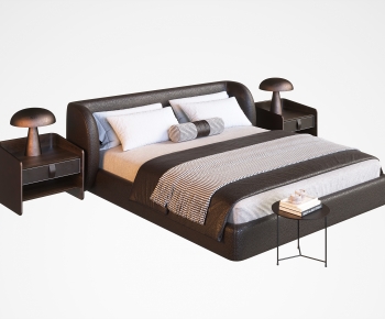 Modern Double Bed-ID:724922909