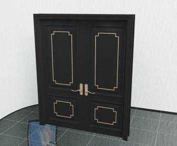 New Chinese Style Double Door-ID:535919762
