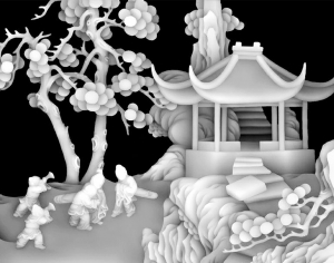 黑白灰度凹凸图-ID:367820989