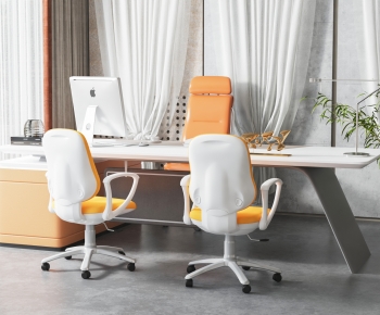 Modern Office Desk And Chair-ID:379544975