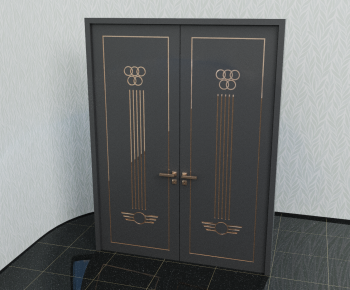 New Chinese Style Double Door-ID:887744903