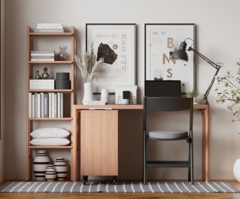 Nordic Style Computer Desk And Chair-ID:837292919