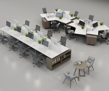 Modern Office Desk And Chair-ID:119769617