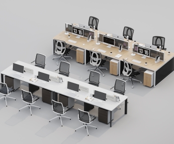 Modern Office Desk And Chair-ID:493958001